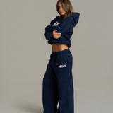 Wide Leg Sweatpants - New Navy
