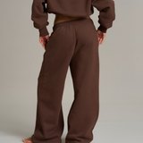 Wide Leg Sweatpants - Chocolate