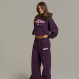 Wide Leg Sweatpants - Plum
