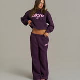 Wide Leg Sweatpants - Plum