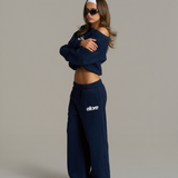 Wide Leg Sweatpants - New Navy