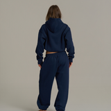 Boxy Oversized Cuffed Track - New Navy