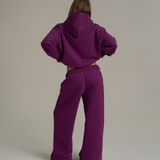 Boxy Adjustable Hoodie - Grape