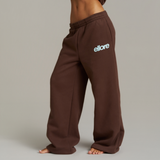 Wide Leg Sweatpants - Chocolate
