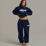 Boxy Oversized Cuffed Track - New Navy