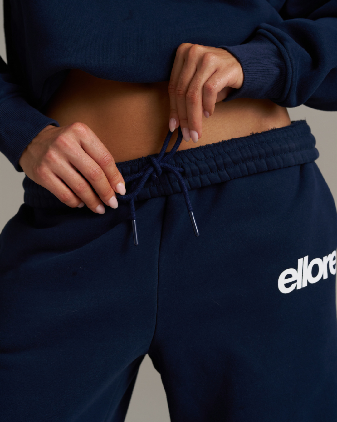 Wide Leg Sweatpants - New Navy