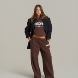 Boxy Adjustable Hoodie - Chocolate