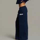 Wide Leg Sweatpants - New Navy