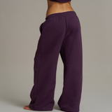 Wide Leg Sweatpants - Plum
