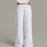 Wide Leg Sweatpants - White Marle