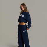 Wide Leg Sweatpants - New Navy