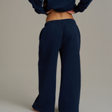 Wide Leg Sweatpants - New Navy