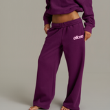 Boxy Adjustable Off-Shoulder Crewneck - Grape
