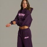 Boxy Adjustable Hoodie - Plum