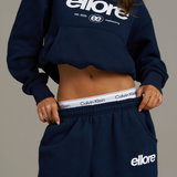 Boxy Oversized Cuffed Track - New Navy