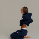 Boxy Oversized Cuffed Track - New Navy