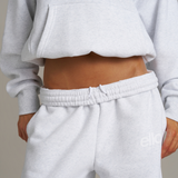 Wide Leg Sweatpants - White Marle