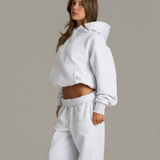 Wide Leg Sweatpants - White Marle