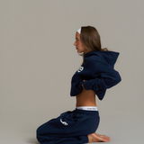 Boxy Oversized Cuffed Track - New Navy