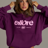 Boxy Adjustable Hoodie - Grape