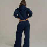 Wide Leg Sweatpants - New Navy