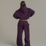 Boxy Adjustable Hoodie - Plum