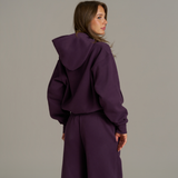 Boxy Adjustable Hoodie - Plum