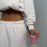 Wide Leg Sweatpants - Bunny Pink 2.0