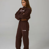 Pre Order - Flare Sweatpants - Chocolate In Marshmallow