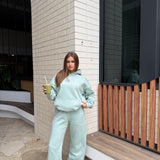Boxy Oversized Hoodie - Sage Puff