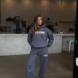 Flare Sweatpants  - Gunmetal Puff