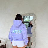 Lilac Blue Puff Boxy Oversized Hood