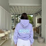 Lilac Blue Puff Boxy Oversized Hood