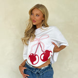 Cherry Boxy Oversized Tee