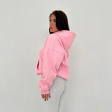 Baby Pink Puff Boxy Oversized Hood