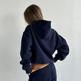 Wide Leg Sweatpants - New Navy