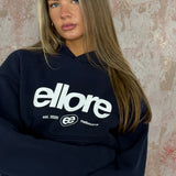 Boxy Adjustable Hoodie - New Navy