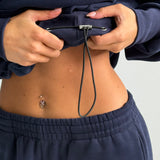 Boxy Adjustable Hoodie - New Navy