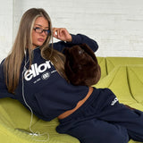 Boxy Adjustable Hoodie - New Navy