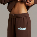 Boxy Adjustable Off-Shoulder Crewneck - Chocolate