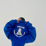 Cobalt Blue Puff Boxy Oversized Hood