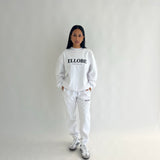 White Boxy Oversized Crew