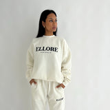 Cream Boxy Oversized Crew