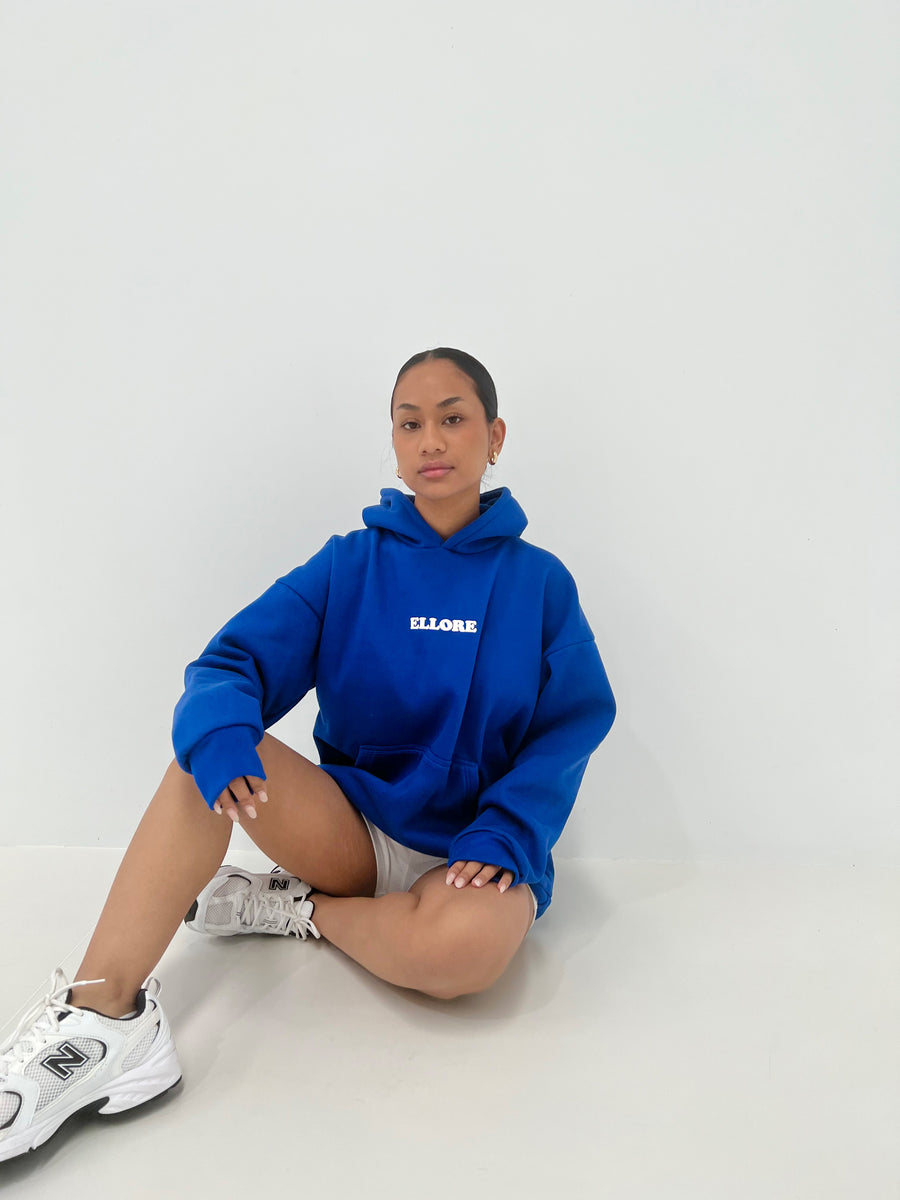 Cobalt Blue Puff Boxy Oversized Hood