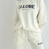 Cream Boxy Oversized Crew