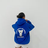 Cobalt Blue Puff Boxy Oversized Hood