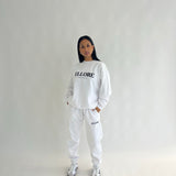 White Boxy Oversized Crew