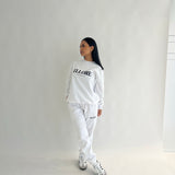 White Boxy Oversized Crew