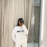 White Boxy Oversized Crew